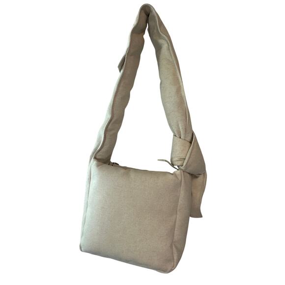 Jacquemus NWT Le Cuscinu Canvas Shoulder Bag Ecru Linen Designer Tote - Picture 6 of 10